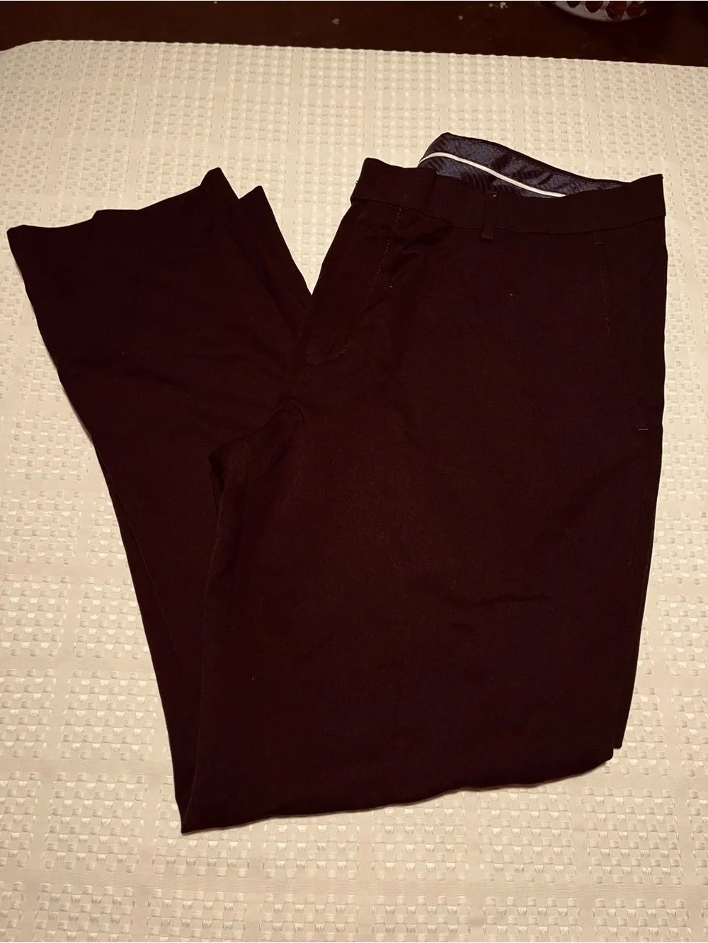 Tommy Hilfiger Men’s 38x30 Black Stretch Dress Pants Performance Flat